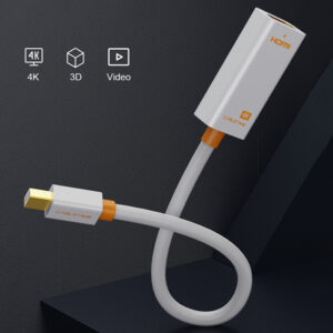 CABLETIME αντάπτορας Mini DisplayPort σε HDMI AV589, 4K, 0.2m, λευκός | Καλώδια - Αντάπτορες | elabstore.gr
