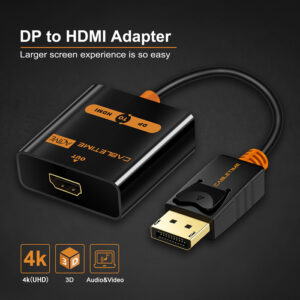 CABLETIME αντάπτορας DisplayPort σε HDMI AV586, ACTIVE, 4K, 0.2m, μαύρος | Καλώδια - Αντάπτορες | elabstore.gr