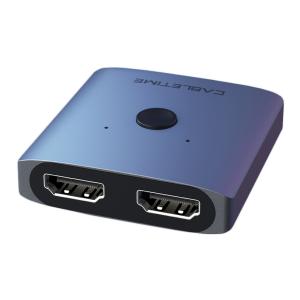 CABLETIME HDMI 2.0 Switch CTHS4K, με κουμπί, 2 in 1, 4K, γκρι | Καλώδια - Αντάπτορες | elabstore.gr
