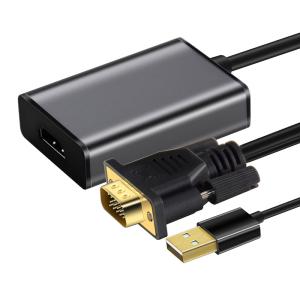 CABLETIME αντάπτορας HDMI σε VGA & USB AV582, 1080p, 0.15m, μαύρος | Καλώδια - Αντάπτορες | elabstore.gr