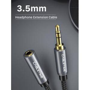 CABLETIME καλώδιο AUX Stereo 3.5mm AV311, M-F, 1.8m, μαύρο | Καλώδια - Αντάπτορες | elabstore.gr