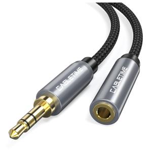 CABLETIME καλώδιο AUX Stereo 3.5mm AV311, M-F, 1.8m, μαύρο | Καλώδια - Αντάπτορες | elabstore.gr