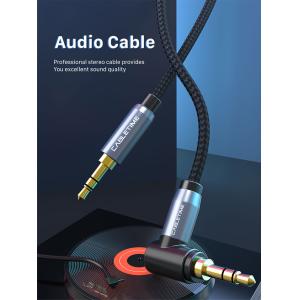 CABLETIME καλώδιο AUX Stereo 3.5mm (1/8") 90 Degree AV311, 1.8m, μαύρο | Καλώδια - Αντάπτορες | elabstore.gr