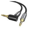 CABLETIME καλώδιο AUX Stereo 3.5mm (1/8") 90 Degree AV311, 1.8m, μαύρο | Καλώδια - Αντάπτορες | elabstore.gr