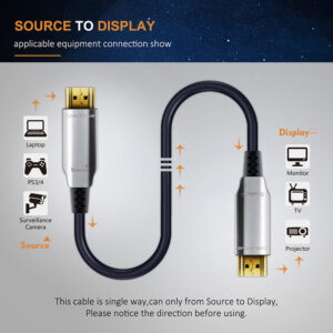 CABLETIME καλώδιο AOC HDMI 2.0 AV540, HDR, HDCP, 3D, 18Gbps, 100m, γκρι | Καλώδια - Αντάπτορες | elabstore.gr