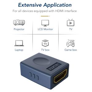 CABLETIME αντάπτορας HDMI F/F AV599, 4K/1080P, gold plated, μπλε | Καλώδια - Αντάπτορες | elabstore.gr