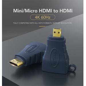 CABLETIME αντάπτορας Micro HDMI D σε HDMI AV599, με ring, 4K, μπλε | Καλώδια - Αντάπτορες | elabstore.gr