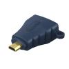 CABLETIME αντάπτορας Micro HDMI D σε HDMI AV599, με ring, 4K, μπλε | Καλώδια - Αντάπτορες | elabstore.gr