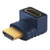 CABLETIME αντάπτορας HDMI αρσενικό σε θηλυκό AV599, γωνιακός, 4K, μπλε | Καλώδια - Αντάπτορες | elabstore.gr
