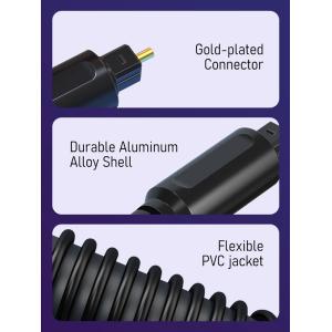 CABLETIME καλώδιο Toslink CT-AV380, gold plated, OD 4.0mm, 5m, μαύρο | Καλώδια - Αντάπτορες | elabstore.gr