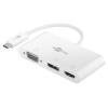 GOOBAY αντάπτορας USB Type-C σε VGA+DP+HDMI 52412, 4K, 14cm, λευκός | Καλώδια - Αντάπτορες | elabstore.gr