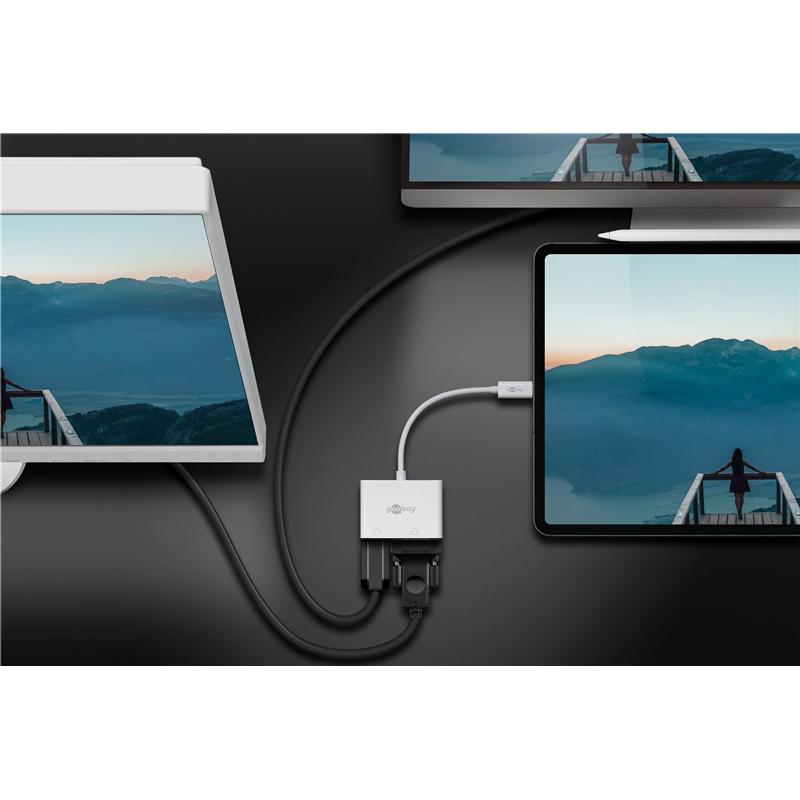 GOOBAY αντάπτορας USB Type-C σε HDMI+VGA 52430, 4K, 14cm, λευκός | eLabstore.gr GOOBAY αντάπτορας USB Type-C σε HDMI+VGA 52430, 4K, 14cm, λευκός | Καλώδια - Αντάπτορες | elabstore.gr