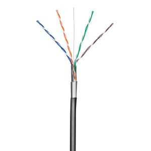 GOOBAY καλώδιο F/UTP CAT 5e 57294, CCA, AWG 24/1, 100m, μαύρο | Καλώδια - Αντάπτορες | elabstore.gr