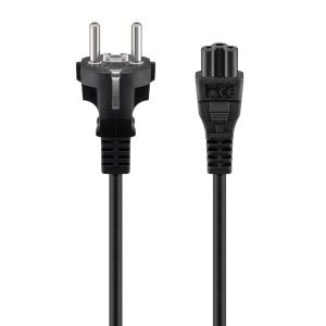 GOOBAY καλώδιο τροφοδοσίας 57846, 0.75mm², 1m, μαύρο | Καλώδια - Αντάπτορες | elabstore.gr