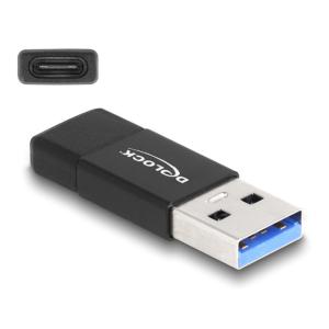DELOCK αντάπτορας USB 3.2 Gen 2 σε USB Type-C 60001, 10Gbps, μαύρος | Καλώδια - Αντάπτορες | elabstore.gr