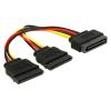 DELOCK καλώδιο SATA 15pin σε 2x SATA HDD 60105, 15cm | Καλώδια - Αντάπτορες | elabstore.gr