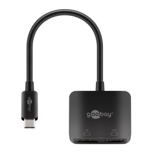 GOOBAY αντάπτορας USB-C σε DisplayPort & HDMI 60172, 4K, μαύρος | Καλώδια - Αντάπτορες | elabstore.gr