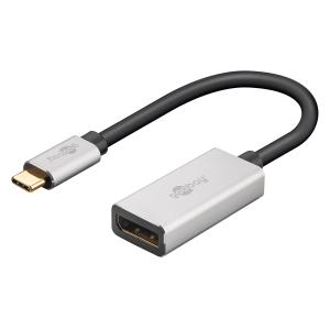 GOOBAY αντάπτορας USB-C σε DisplayPort 60195, 8K/30Hz, 4K/120Hz, γκρι | Καλώδια - Αντάπτορες | elabstore.gr