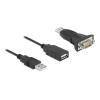 DELOCK αντάπτορας USB σε RS-232 DB9 61506 με καλώδιο USB, 0.8m, μαύρο | Καλώδια - Αντάπτορες | elabstore.gr