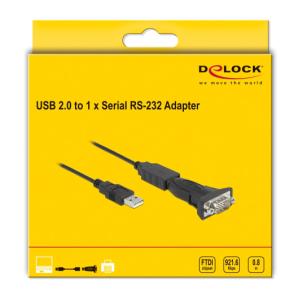 DELOCK αντάπτορας USB σε RS-232 DB9 61506 με καλώδιο USB, 0.8m, μαύρο | eLabstore.gr DELOCK αντάπτορας USB σε RS-232 DB9 61506 με καλώδιο USB, 0.8m, μαύρο | Καλώδια - Αντάπτορες | elabstore.gr