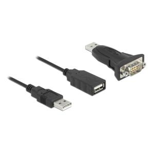 DELOCK αντάπτορας USB σε RS-232 DB9 61506 με καλώδιο USB, 0.8m, μαύρο | Καλώδια - Αντάπτορες | elabstore.gr