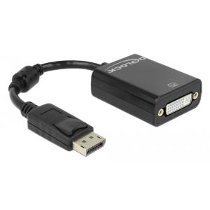 DELOCK αντάπτορας DisplayPort σε DVI 61847, 1080p, 12cm, μαύρος | Καλώδια - Αντάπτορες | elabstore.gr
