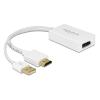 DELOCK αντάπτορας HDMI σε DisplayPort 1.2 62496, 4K, 25cm, λευκός | Καλώδια - Αντάπτορες | elabstore.gr