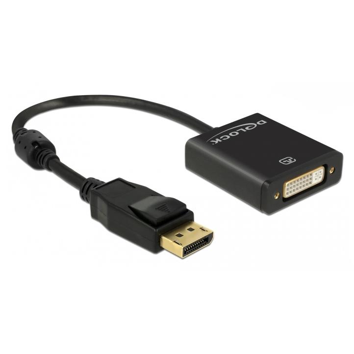 DELOCK αντάπτορας DisplayPort 1.2 σε DVI 62599, active, 4K, 20cm, μαύρος | eLabstore.gr DELOCK αντάπτορας DisplayPort 1.2 σε DVI 62599, active, 4K, 20cm, μαύρος | Καλώδια - Αντάπτορες | elabstore.gr