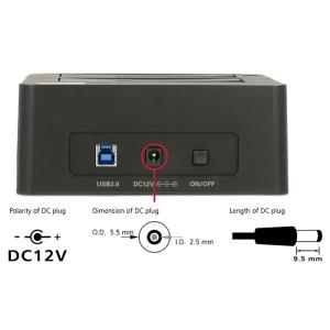 DELOCK docking station 62661, clone function, 2x HDD/SSD, 6Gb/s, μαύρο | Συνοδευτικά PC | elabstore.gr