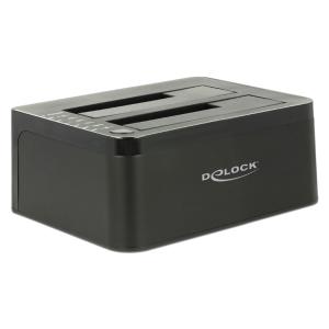 DELOCK docking station 62661, clone function, 2x HDD/SSD, 6Gb/s, μαύρο | Συνοδευτικά PC | elabstore.gr