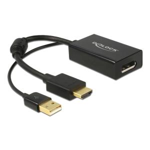 DELOCK αντάπτορας HDMI σε DisplayPort 1.2 62667, 4K, 25cm, μαύρος | Καλώδια - Αντάπτορες | elabstore.gr