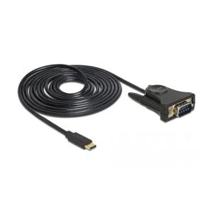 DELOCK Adapter USB Type-C σε Serial DB9 RS-232, 1.8m, Black | eLabstore.gr DELOCK Adapter USB Type-C σε Serial DB9 RS-232, 1.8m, Black | Καλώδια - Αντάπτορες | elabstore.gr