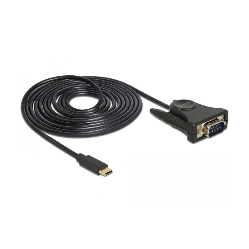DELOCK Adapter USB Type-C σε Serial DB9 RS-232, 1.8m, Black | eLabstore.gr DELOCK Adapter USB Type-C σε Serial DB9 RS-232, 1.8m, Black | Καλώδια - Αντάπτορες | elabstore.gr