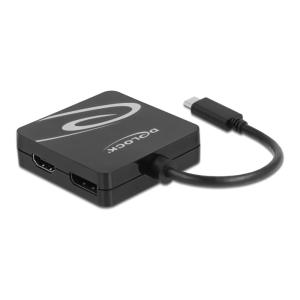 DELOCK αντάπτορας Type-C σε VGA/DVI/HDMI/DisplayPort 63129, 4K, μαύρος | Καλώδια - Αντάπτορες | elabstore.gr