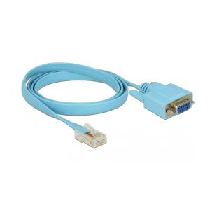 DELOCK Καλώδιο Serial RS-232 DB9 female σε RJ45 male, 1m, μπλε | Καλώδια - Αντάπτορες | elabstore.gr
