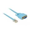 DELOCK Καλώδιο Serial RS-232 DB9 female σε RJ45 male, 1m, μπλε | Καλώδια - Αντάπτορες | elabstore.gr