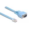 DELOCK καλώδιο serial RS-232 DB9 σε RJ45 63353, 1m, μπλε | Καλώδια - Αντάπτορες | elabstore.gr
