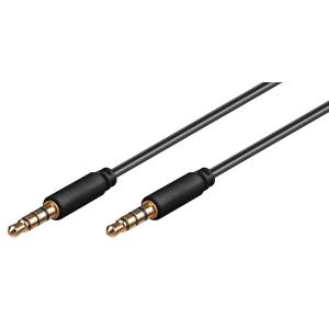 GOOBAY καλώδιο ήχου 3.5mm 63832, 4 pin stereo, copper, 3m, μαύρο | Καλώδια - Αντάπτορες | elabstore.gr