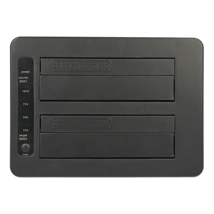 DELOCK docking station 63957, clone function, 2x HDD/SSD, 6Gb/s, μαύρο | eLabstore.gr DELOCK docking station 63957, clone function, 2x HDD/SSD, 6Gb/s, μαύρο | Συνοδευτικά PC | elabstore.gr