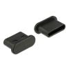DELOCK κάλυμμα προστασίας για θύρα USB-C 64014, μαύρο, 10τμχ | Καλώδια - Αντάπτορες | elabstore.gr