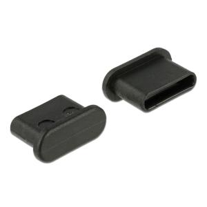 DELOCK κάλυμμα προστασίας για θύρα USB-C 64014, μαύρο, 10τμχ | Καλώδια - Αντάπτορες | elabstore.gr