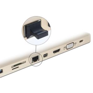DELOCK κάλυμμα προστασίας για θύρα RJ45 64020, μαύρο, 10τμχ | Καλώδια - Αντάπτορες | elabstore.gr