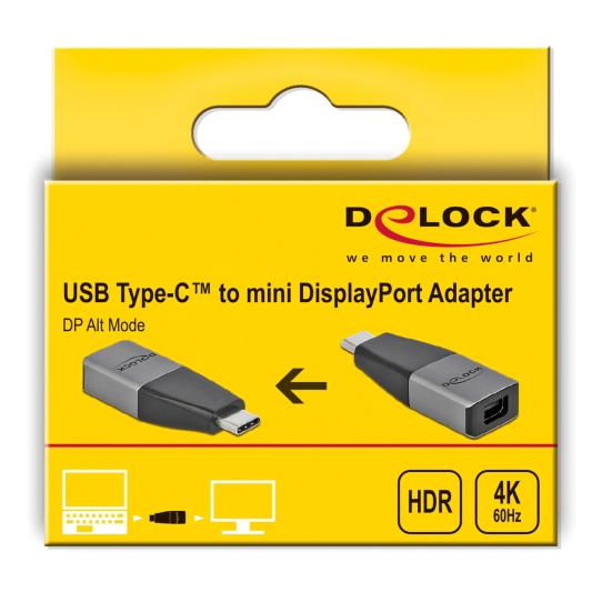 DELOCK αντάπτορας USB 3.2 Gen 1 Type-C σε mini DisplayPort 64121, 4K | eLabstore.gr DELOCK αντάπτορας USB 3.2 Gen 1 Type-C σε mini DisplayPort 64121, 4K | Καλώδια - Αντάπτορες | elabstore.gr