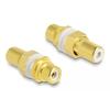 DELOCK αντάπτορας ήχου RCA 64141, με λευκό δακτύλιο, χρυσός | Καλώδια - Αντάπτορες | elabstore.gr