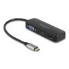 DELOCK αντάπτορας USB-C σε VGA/HDMI/DisplayPort 64156, 4K, 20cm, μαύρος | Καλώδια - Αντάπτορες | elabstore.gr