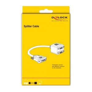 DELOCK splitter HDMI σε 2x HDMI θηλυκό 65226 με Ethernet, 1080p, μαύρο | Καλώδια - Αντάπτορες | elabstore.gr