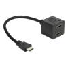 DELOCK splitter HDMI σε 2x HDMI θηλυκό 65226 με Ethernet, 1080p, μαύρο | Καλώδια - Αντάπτορες | elabstore.gr