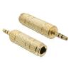 DELOCK αντάπτορας 3.5mm σε 6.35mm 65360, μεταλλικό, gold plated | Καλώδια - Αντάπτορες | elabstore.gr