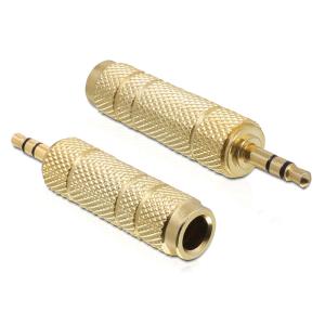 DELOCK αντάπτορας 3.5mm σε 6.35mm 65360, μεταλλικό, gold plated | Καλώδια - Αντάπτορες | elabstore.gr