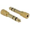 DELOCK Αντάπτορας Stereo από 6.3mm σε jack 3.5m, Metal, Gold | Καλώδια - Αντάπτορες | elabstore.gr